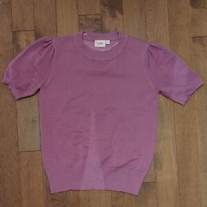 Purple Short Sleeve Knit Top